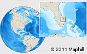 Shaded Relief Location Map of ZIP code 34957