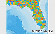 Political 3D Map of Florida