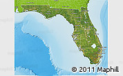 Satellite 3D Map of Florida, physical outside