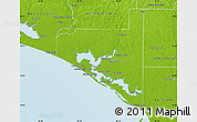 Physical Map of Bay County