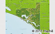 Satellite Map of Bay County, physical outside