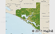 Satellite Map of Bay County, shaded relief outside