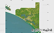 Satellite Map of Bay County, single color outside