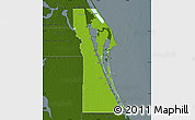 Physical Map of Brevard County, darken