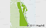 Physical Map of Brevard County, lighten