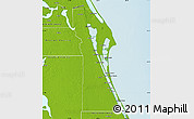 Physical Map of Brevard County