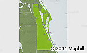 Physical Map of Brevard County, semi-desaturated