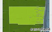 Physical Map of Broward County, darken