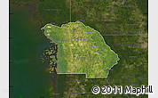 Satellite Map of Citrus County, darken