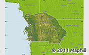 Satellite Map of Citrus County, physical outside