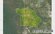 Satellite Map of Citrus County, semi-desaturated