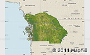 Satellite Map of Citrus County, shaded relief outside