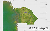 Satellite Map of Citrus County, single color outside