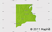 Physical Map of Clay County, cropped outside
