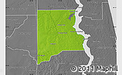 Physical Map of Clay County, desaturated
