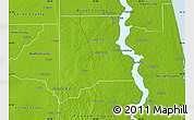 Physical Map of Clay County