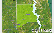 Physical Map of Clay County, satellite outside