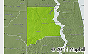 Physical Map of Clay County, semi-desaturated