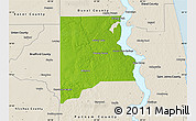 Physical Map of Clay County, shaded relief outside