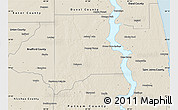Shaded Relief Map of Clay County