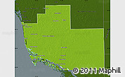 Physical Map of Collier County, darken