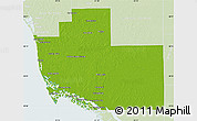 Physical Map of Collier County, lighten