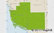 Physical Map of Collier County, shaded relief outside