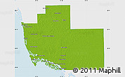 Physical Map of Collier County, single color outside