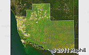 Satellite Map of Collier County, darken