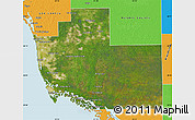 Satellite Map of Collier County, political outside
