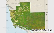 Satellite Map of Collier County, shaded relief outside