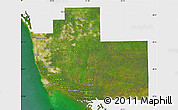 Satellite Map of Collier County, single color outside