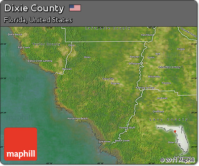 Satellite Map of Dixie County