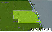 Physical 3D Map of Indian River County, darken