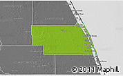 Physical 3D Map of Indian River County, desaturated