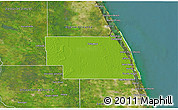 Physical 3D Map of Indian River County, satellite outside