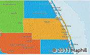 Political 3D Map of Indian River County