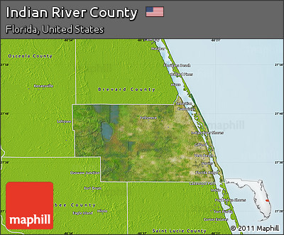 Indian River County Map Free Satellite Map Of Indian River County, Physical Outside
