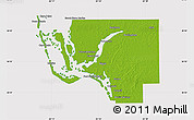 Physical Map of Lee County, cropped outside