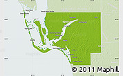 Physical Map of Lee County, lighten