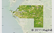 Satellite Map of Manatee County, lighten