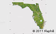 Satellite Map of Florida, cropped outside