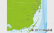 Physical 3D Map of Miami-Dade County