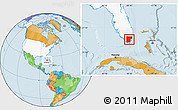 Political Location Map of Miami-Dade County, highlighted country