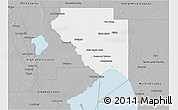 Gray 3D Map of Okeechobee County