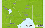 Physical 3D Map of Okeechobee County