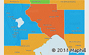 Political 3D Map of Okeechobee County
