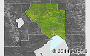 Satellite 3D Map of Okeechobee County, desaturated