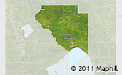 Satellite 3D Map of Okeechobee County, lighten