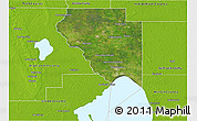 Satellite 3D Map of Okeechobee County, physical outside